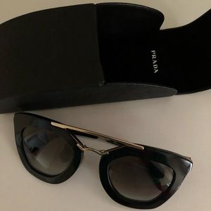 Prada SPR09Q Black/Gold Color Women's Sunglasses